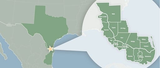 regional map of McAllen, Texas
