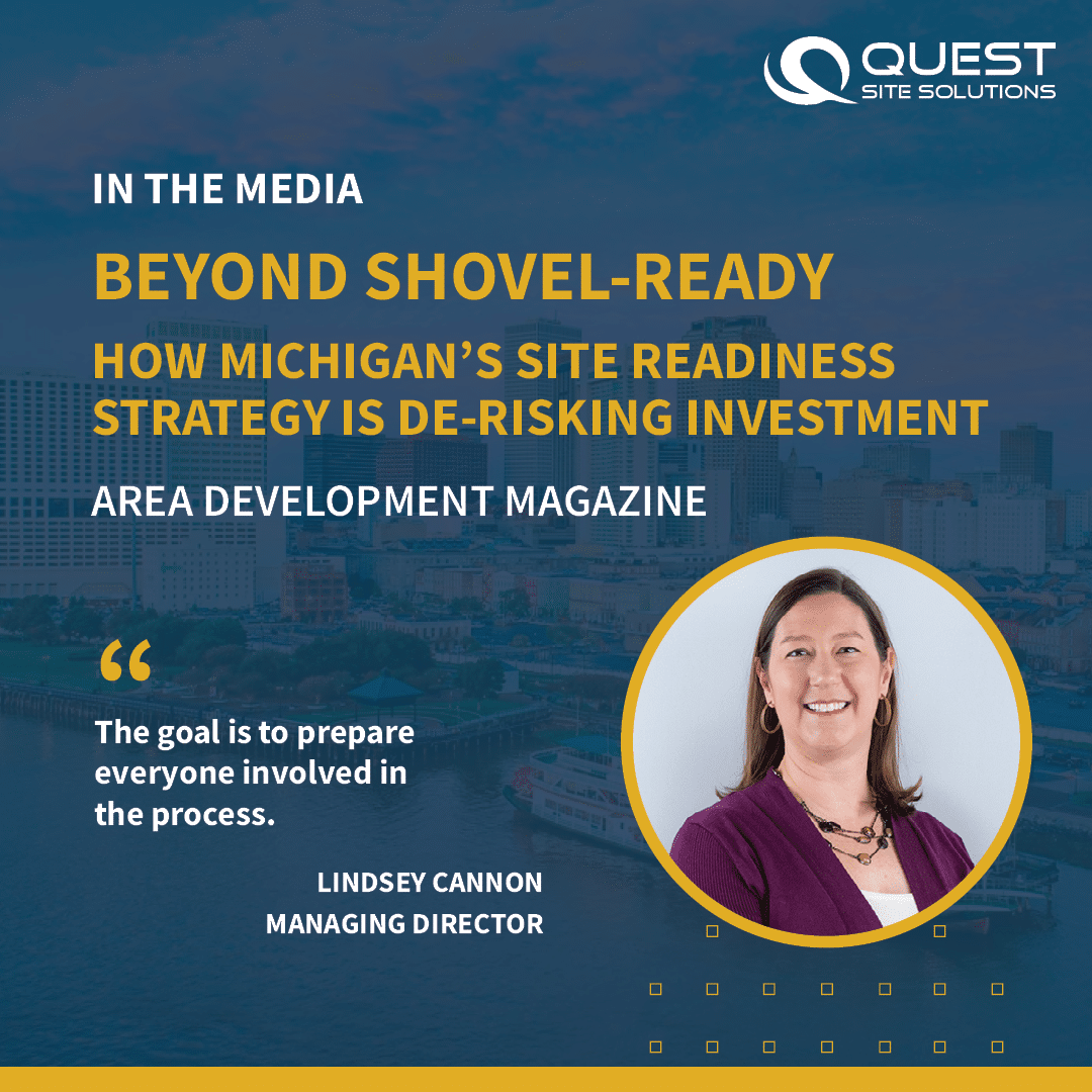 Graphic showing that Lindsey Cannon was featured in an article for Area Development Magazine.